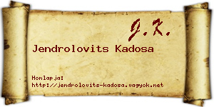 Jendrolovits Kadosa névjegykártya